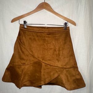 Brown Suede Skirt